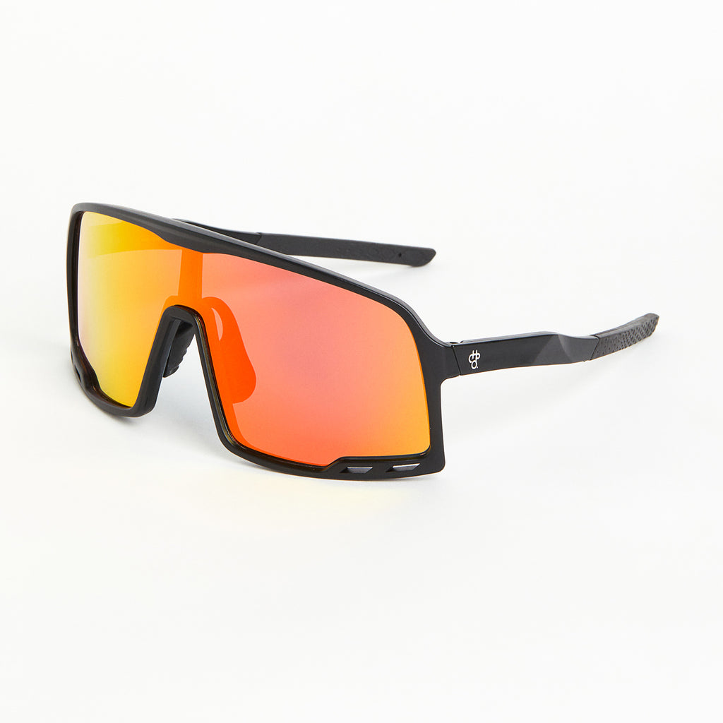 Henrik Sunglasses BLACK/RED MIRROR
