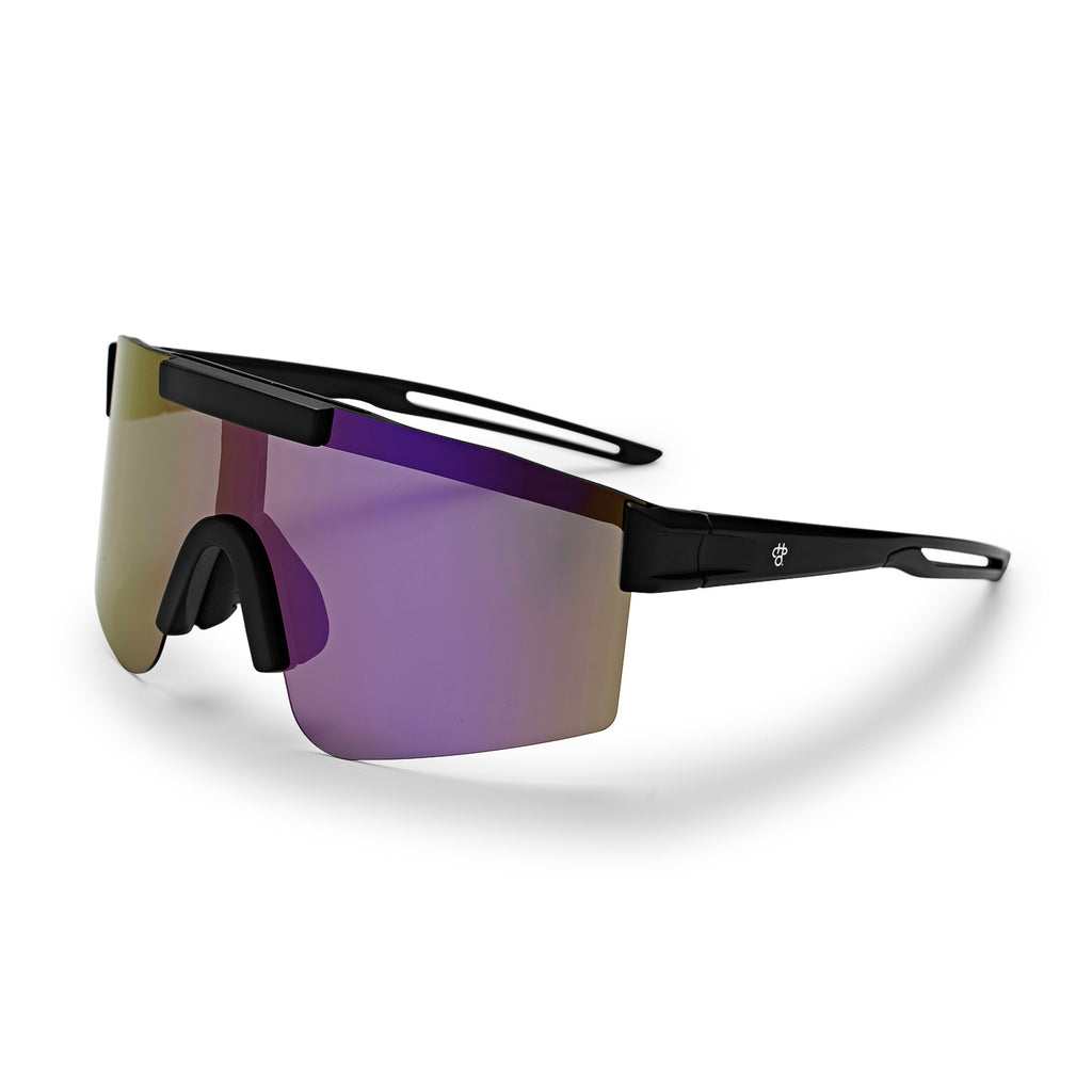 Luca Sunglasses BLACK/PURPLE MIRROR