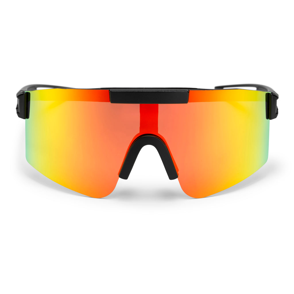Luca Sunglasses BLACK/RED MIRROR