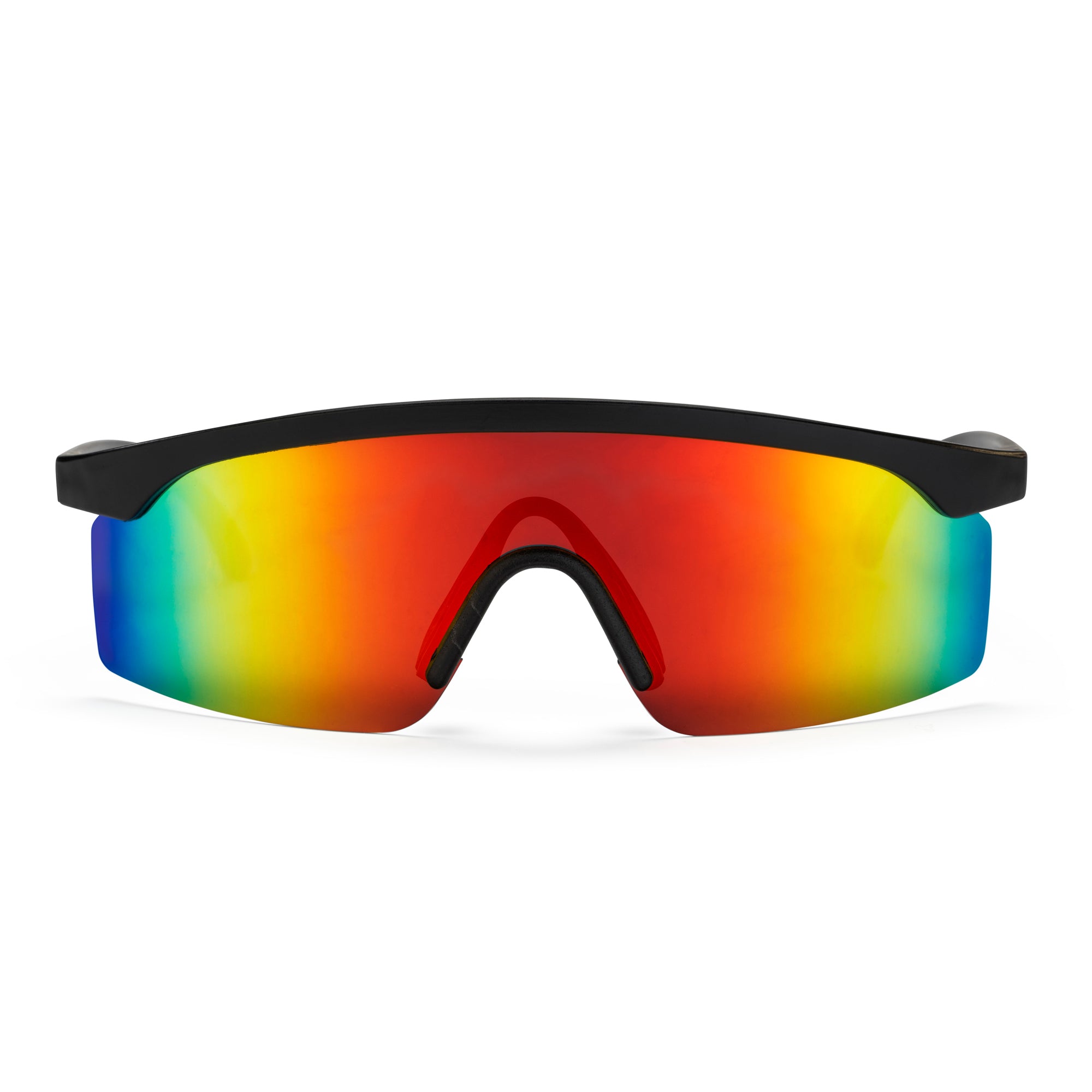 Lelle Sunglasses BLACK/RED MIRROR