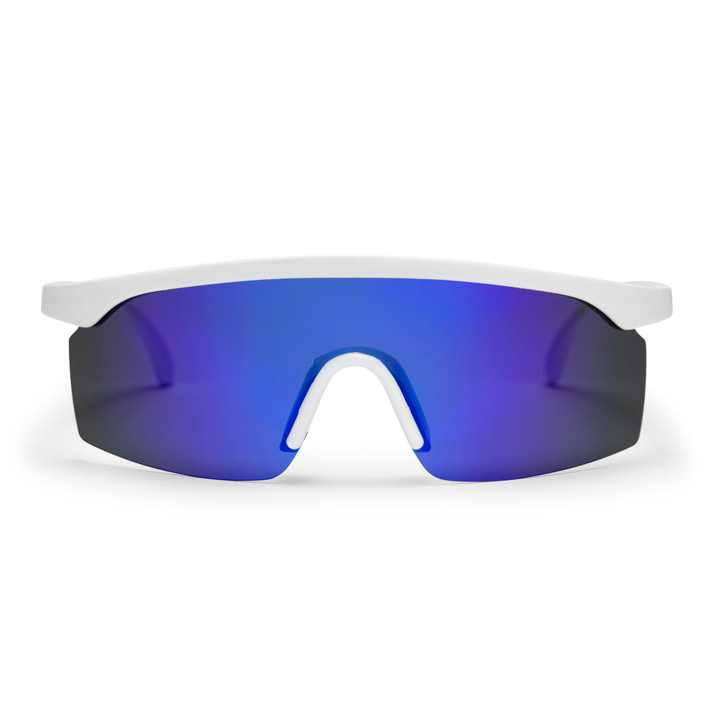 Lelle Sunglasses WHITE/BLUE MIRROR